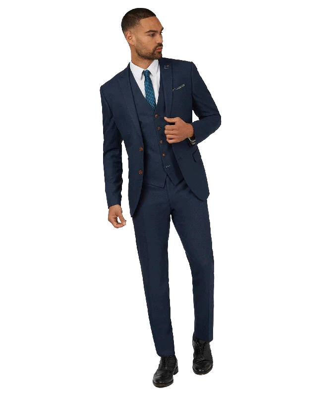 Suit Trousers - Navy Trousers Low Rise Relaxed Trousers Low Rise Relaxed