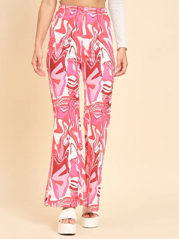 TANDUL Women Regular Fit Multicolor Lycra Blend Trousers Wide Leg Loose Fit Mid Waist Wide Leg Loose Fit Mid Waist TANDUL Women Regular Fit Multicolor Lycra Blend Trousers Wide Leg Loose Fit Mid Waist Wide Leg Loose Fit Mid Waist