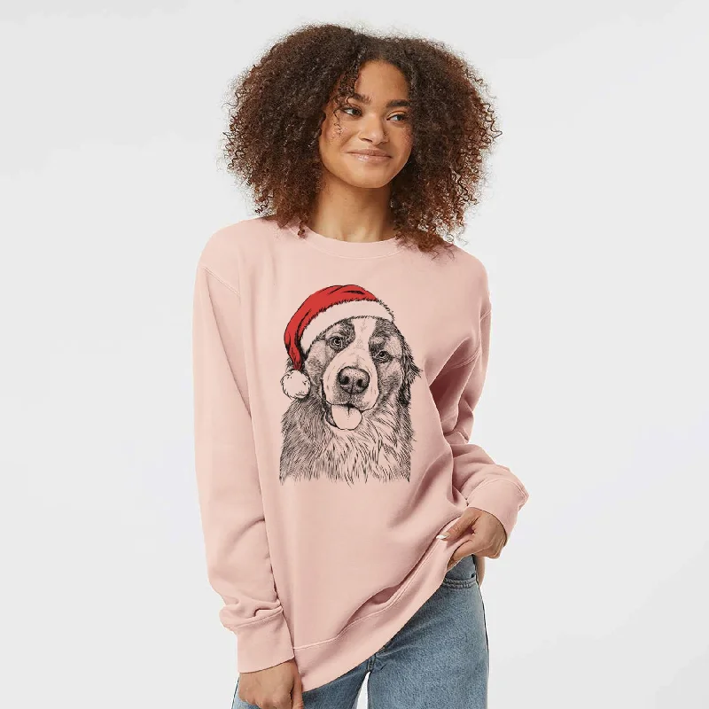 Santa Walter the Bernese Mountain Dog Mix - Unisex Pigment Dyed Crew Sweatshirt Hoodie with Drawcord Adjustable Secure Hoodie with Drawcord Adjustable Secure Santa Walter the Bernese Mountain Dog Mix - Unisex Pigment Dyed Crew Sweatshirt Hoodie with Drawcord Adjustable Secure Hoodie with Drawcord Adjustable Secure