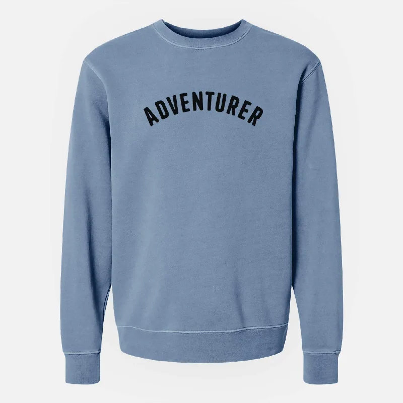 Adventurer - Articulate Collection - Unisex Pigment Dyed Crew Sweatshirt Hoodie with Contrast Stitching Detailed Premium Hoodie with Contrast Stitching Detailed Premium