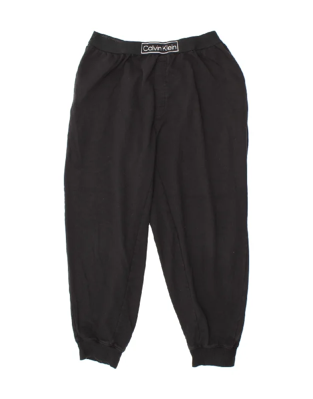 CALVIN KLEIN Mens Tracksuit Trousers Joggers XL Black Cotton Trousers Exclusive Limited Trousers Exclusive Limited