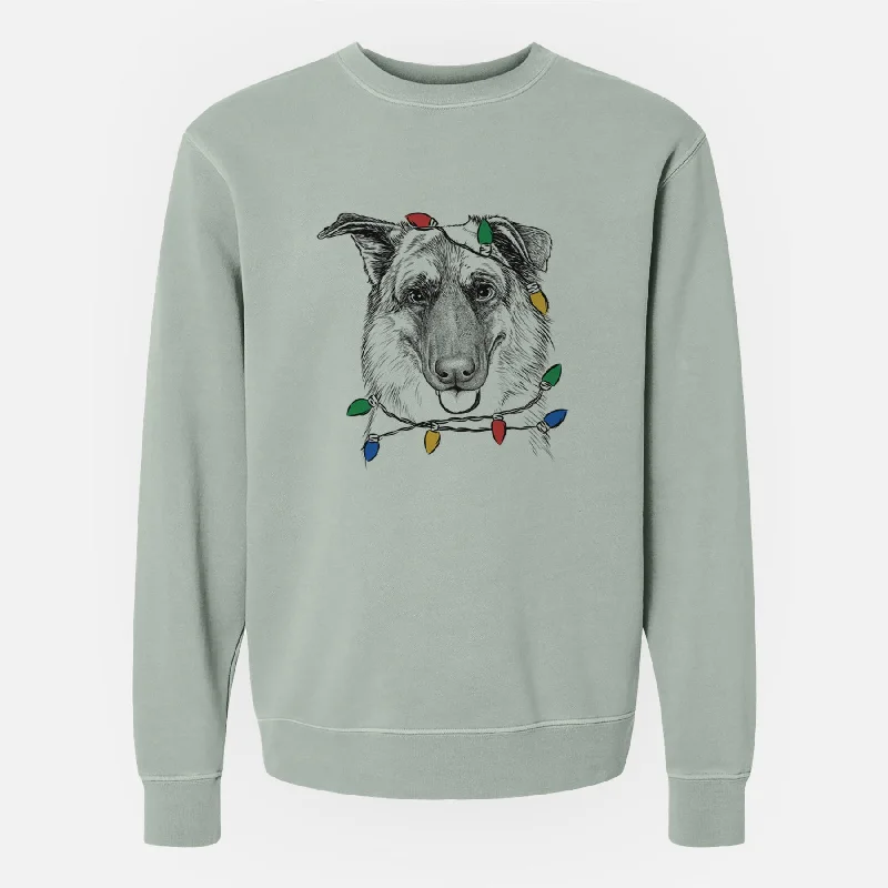 Christmas Lights Henry the German Shepherd - Unisex Pigment Dyed Crew Sweatshirt Hoodie with High-Low Hem Asymmetrical Trendy Hoodie with High-Low Hem Asymmetrical Trendy Christmas Lights Henry the German Shepherd - Unisex Pigment Dyed Crew Sweatshirt Hoodie with High-Low Hem Asymmetrical Trendy Hoodie with High-Low Hem Asymmetrical Trendy