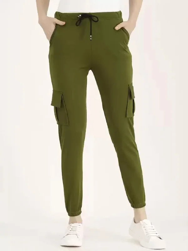 TANDUL  Regular Fit Women Green Lycra Blend Trousers Trousers Favorite Customer Trousers Favorite Customer