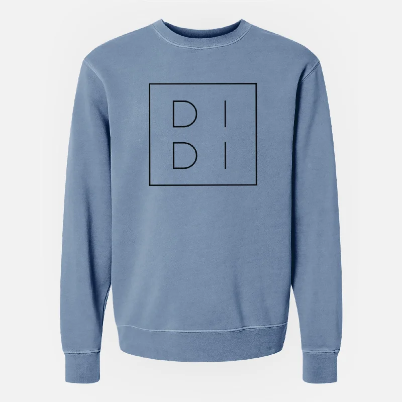 Didi Boxed - Unisex Pigment Dyed Crew Sweatshirt Hoodie with Full-Zip Functional Layering Hoodie with Full-Zip Functional Layering