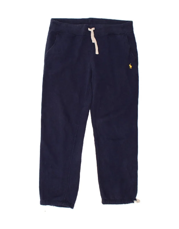 POLO RALPH LAUREN Mens Tracksuit Trousers Medium  Navy Blue Cotton Chinos Cotton Straight Leg Chinos Cotton Straight Leg