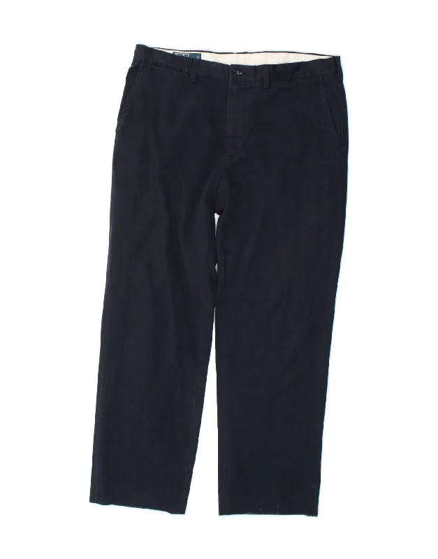 POLO RALPH LAUREN Mens Straight Chino Trousers W36 L32 Navy Blue Cotton Trousers Exclusive Limited Trousers Exclusive Limited