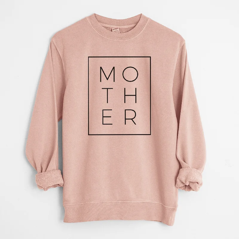 Mother Boxed - Unisex Pigment Dyed Crew Sweatshirt Hoodie with Lace Feminine Delicate Hoodie with Lace Feminine Delicate