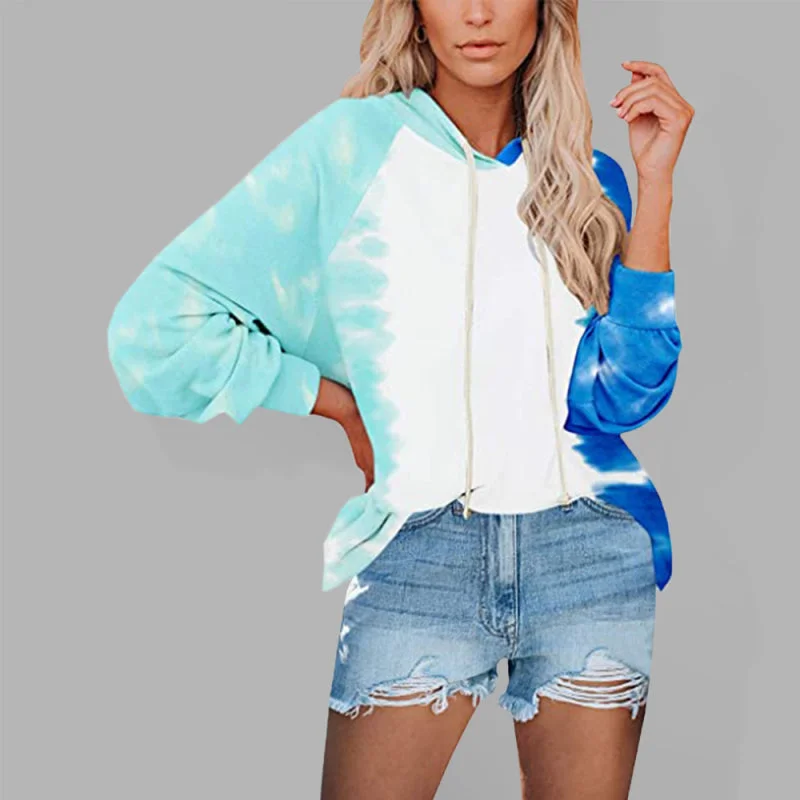 Women's Vibrant Tie Dye Hoodie With Drawstring Feature Hoodie with Typography Text Message Hoodie with Typography Text Message Women's Vibrant Tie Dye Hoodie With Drawstring Feature Hoodie with Typography Text Message Hoodie with Typography Text Message