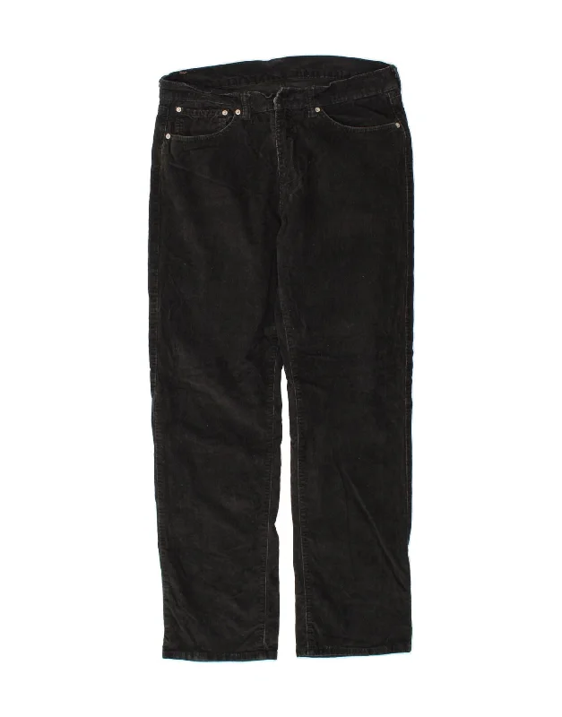 LEVI'S Mens 751 Straight Corduroy Trousers W34 L34 Black Cotton Trousers trendy modern Trousers trendy modern