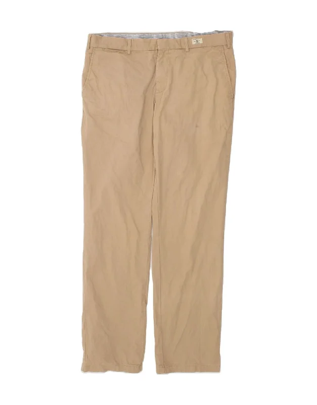 TOMMY HILFIGER Mens Straight Chino Trousers W36 L34  Beige Cotton Trousers versatile functional Trousers versatile functional