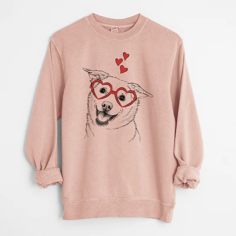 Valentine Jazz the Lab Mix - Unisex Pigment Dyed Crew Sweatshirt Hoodie with High Neck Warm Protective Hoodie with High Neck Warm Protective