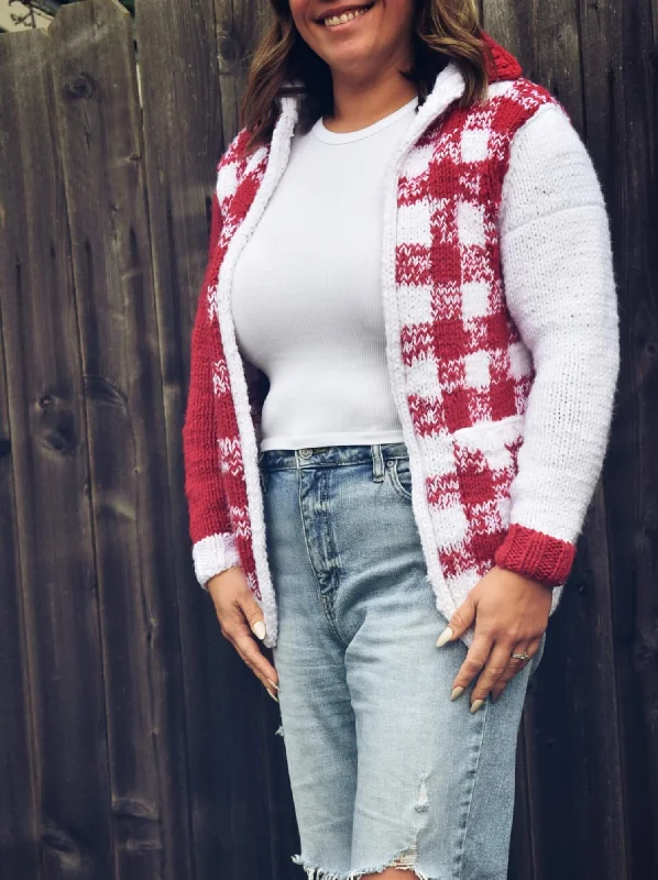 Knit Kit - Gingham Groove Cardigan Modern Contemporary chic Modern Contemporary chic Knit Kit - Gingham Groove Cardigan Modern Contemporary chic Modern Contemporary chic