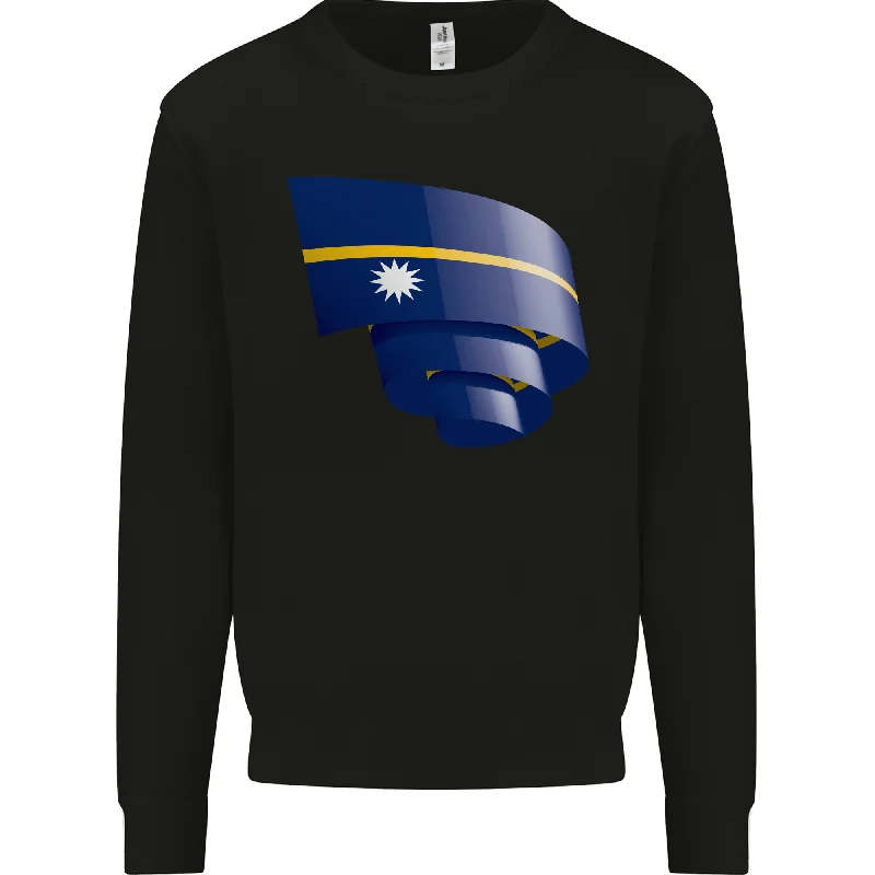 Curled Nauru Flag Nauruan Day Football Mens Sweatshirt Jumper Hoodie with Ribbed Neckline Snug Warm Hoodie with Ribbed Neckline Snug Warm Curled Nauru Flag Nauruan Day Football Mens Sweatshirt Jumper Hoodie with Ribbed Neckline Snug Warm Hoodie with Ribbed Neckline Snug Warm