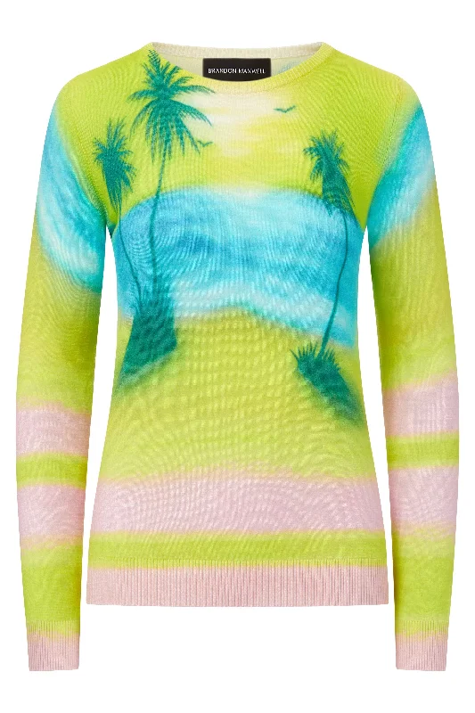 Sunset Knit Top Fashion Knit Shirt