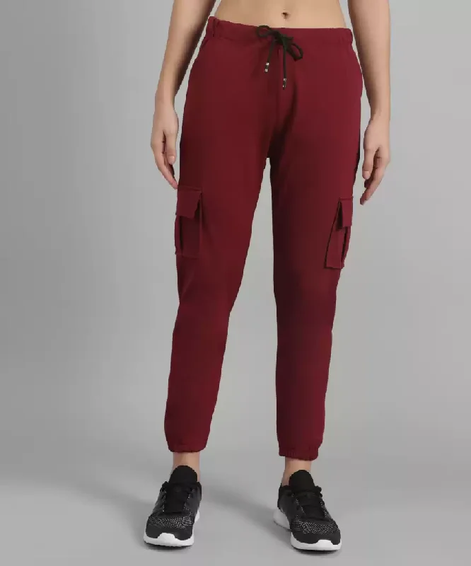 TANDUL  Regular Fit Women Maroon Lycra Blend Trousers Trousers Essential Wardrobe Trousers Essential Wardrobe