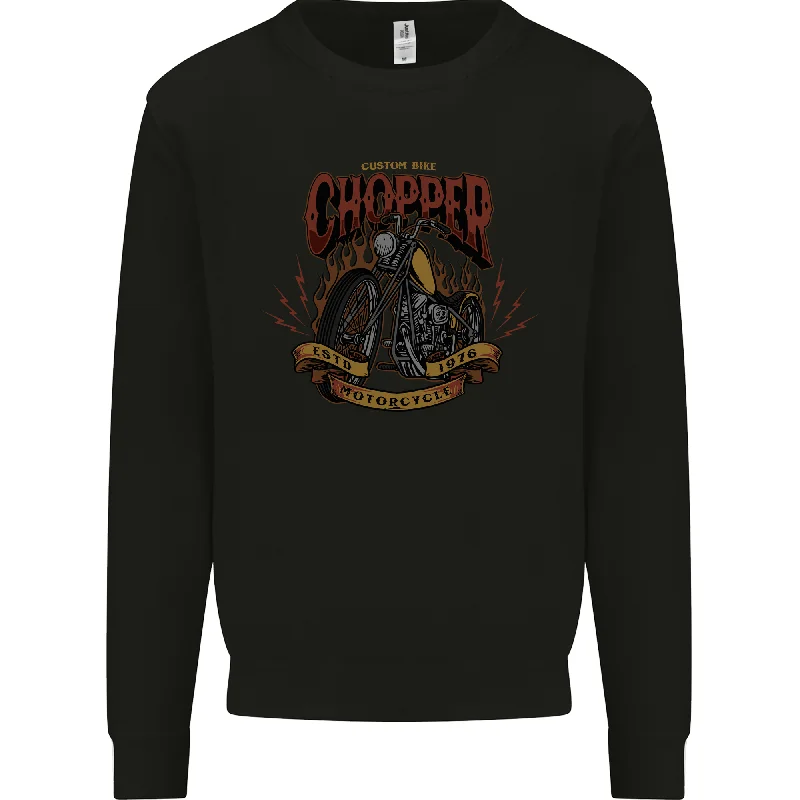 Custom Bike Chopper Biker Motorcycle Mens Sweatshirt Jumper Hoodie with Drop Shoulder Relaxed Streetwear Hoodie with Drop Shoulder Relaxed Streetwear