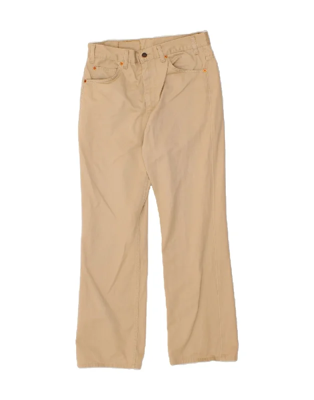 LEVI'S Mens 417 Straight Casual Trousers W34 L30 Beige Cotton Wide Leg Loose Fit Mid Waist Wide Leg Loose Fit Mid Waist