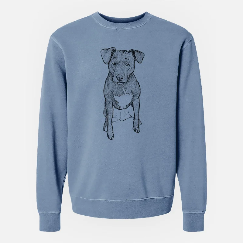 Doodled Kinley the Pitbull Mix - Unisex Pigment Dyed Crew Sweatshirt Hoodie with Emblem Brand Identity Hoodie with Emblem Brand Identity Doodled Kinley the Pitbull Mix - Unisex Pigment Dyed Crew Sweatshirt Hoodie with Emblem Brand Identity Hoodie with Emblem Brand Identity