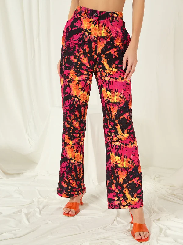 TANDUL Women Regular Fit Multicolor Lycra Blend Trousers Trousers stylish elegant Trousers stylish elegant TANDUL Women Regular Fit Multicolor Lycra Blend Trousers Trousers stylish elegant Trousers stylish elegant