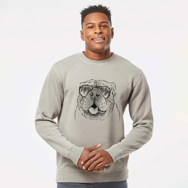 Aviator Louie the English Bulldog - Unisex Pigment Dyed Crew Sweatshirt Hoodie with Cropped Fit Short Trendy Hoodie with Cropped Fit Short Trendy Aviator Louie the English Bulldog - Unisex Pigment Dyed Crew Sweatshirt Hoodie with Cropped Fit Short Trendy Hoodie with Cropped Fit Short Trendy