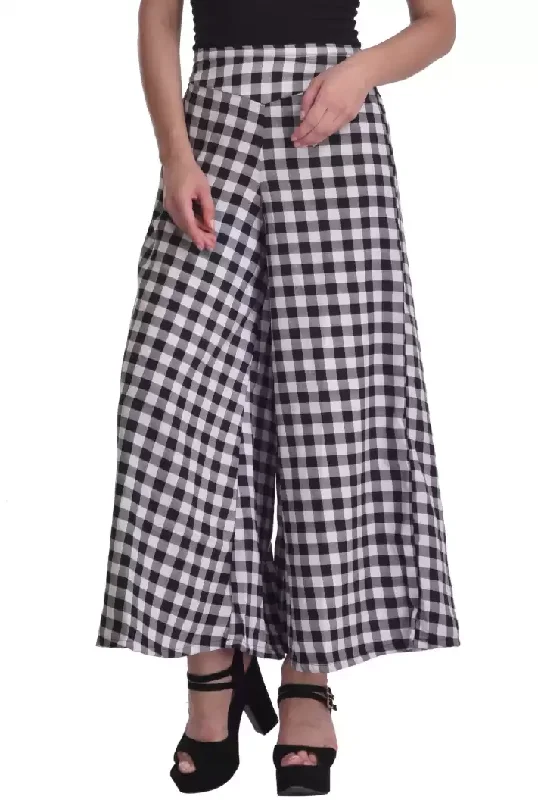 TANDUL Flared Women Multicolor Poly Crepe Trousers Trousers chic fashionable Trousers chic fashionable TANDUL Flared Women Multicolor Poly Crepe Trousers Trousers chic fashionable Trousers chic fashionable