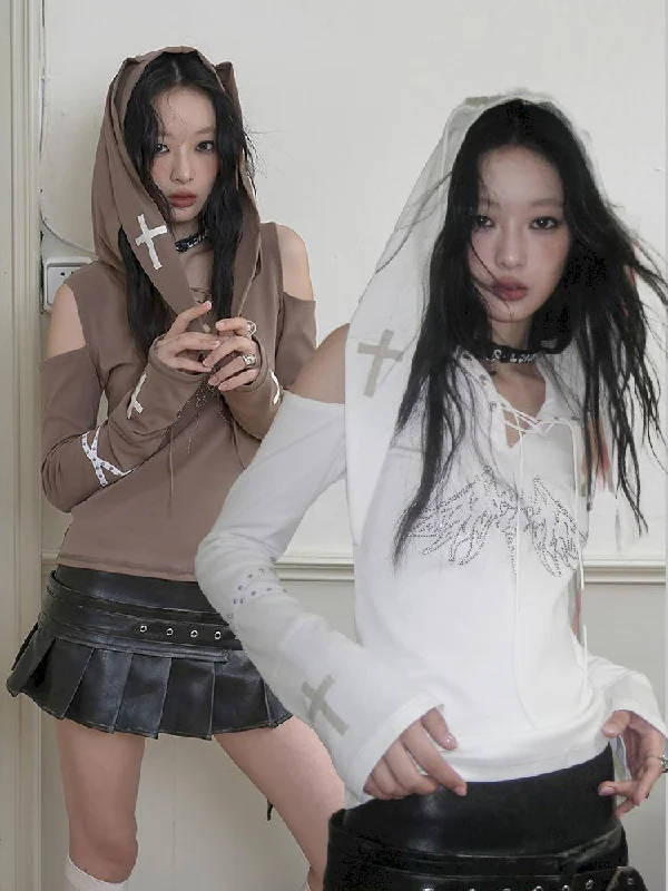 Rabbit Ears Long Sleeve Knit Top【s0000010719】 Daily Wear Knit Tee