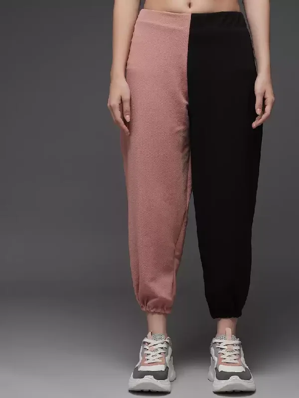 TANDUL Regular Fit Women Pink, Black Lycra Blend Trousers Trousers luxurious premium Trousers luxurious premium TANDUL Regular Fit Women Pink, Black Lycra Blend Trousers Trousers luxurious premium Trousers luxurious premium