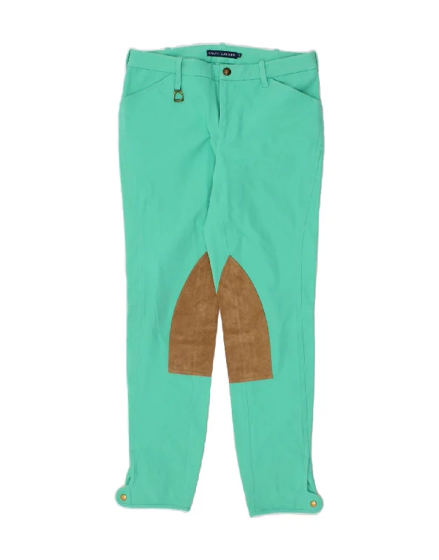 RALPH LAUREN Womens Slim Trousers US 6 Medium W28 L28 Turquoise Trousers Vintage Classic Trousers Vintage Classic