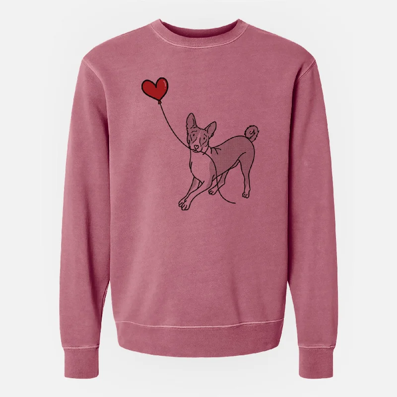 Basenji Heart String - Unisex Pigment Dyed Crew Sweatshirt Hoodie Sweatshirt Pullover Hoodie Sweatshirt Pullover Basenji Heart String - Unisex Pigment Dyed Crew Sweatshirt Hoodie Sweatshirt Pullover Hoodie Sweatshirt Pullover