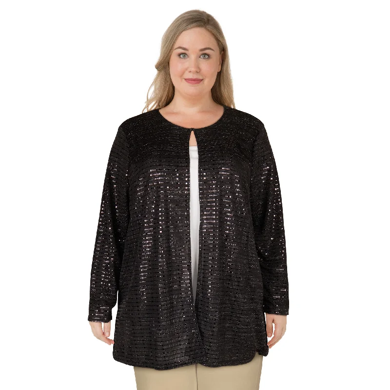 lily morgan Women's Plus Shimmer Cardigan Elegant Classic Vintage Elegant Classic Vintage lily morgan Women's Plus Shimmer Cardigan Elegant Classic Vintage Elegant Classic Vintage