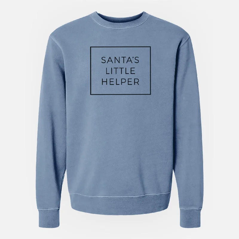 Santa's Little Helper Boxed - Unisex Pigment Dyed Crew Sweatshirt Graphic Hoodie Design Print Graphic Hoodie Design Print Santa's Little Helper Boxed - Unisex Pigment Dyed Crew Sweatshirt Graphic Hoodie Design Print Graphic Hoodie Design Print