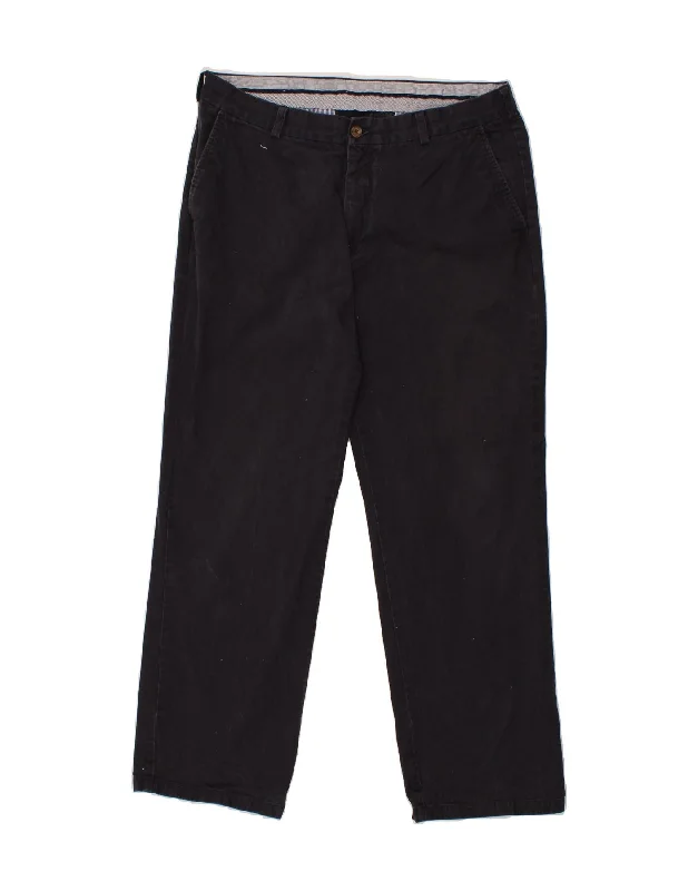 TOMMY HILFIGER Mens Straight Chino Trousers W38 L32  Black Trousers Handmade Artisanal Trousers Handmade Artisanal