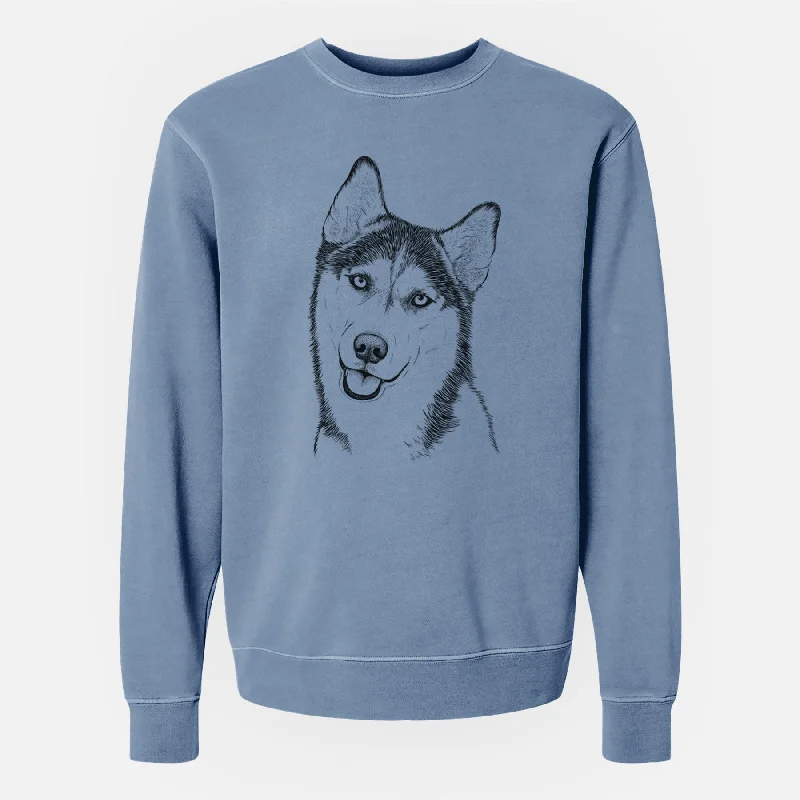 Bare Remmie the Siberian Husky - Unisex Pigment Dyed Crew Sweatshirt Hoodie with Belted Waist Structured Tailored Hoodie with Belted Waist Structured Tailored Bare Remmie the Siberian Husky - Unisex Pigment Dyed Crew Sweatshirt Hoodie with Belted Waist Structured Tailored Hoodie with Belted Waist Structured Tailored