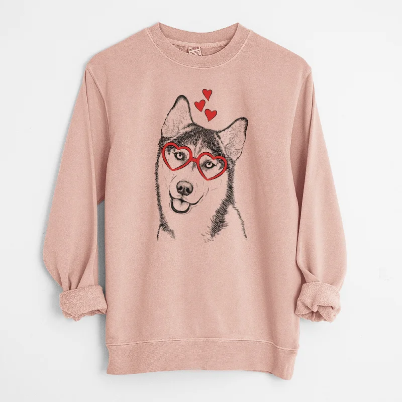 Valentine Remmie the Siberian Husky - Unisex Pigment Dyed Crew Sweatshirt Hoodie with Magnetic Closure Innovative Modern Hoodie with Magnetic Closure Innovative Modern Valentine Remmie the Siberian Husky - Unisex Pigment Dyed Crew Sweatshirt Hoodie with Magnetic Closure Innovative Modern Hoodie with Magnetic Closure Innovative Modern