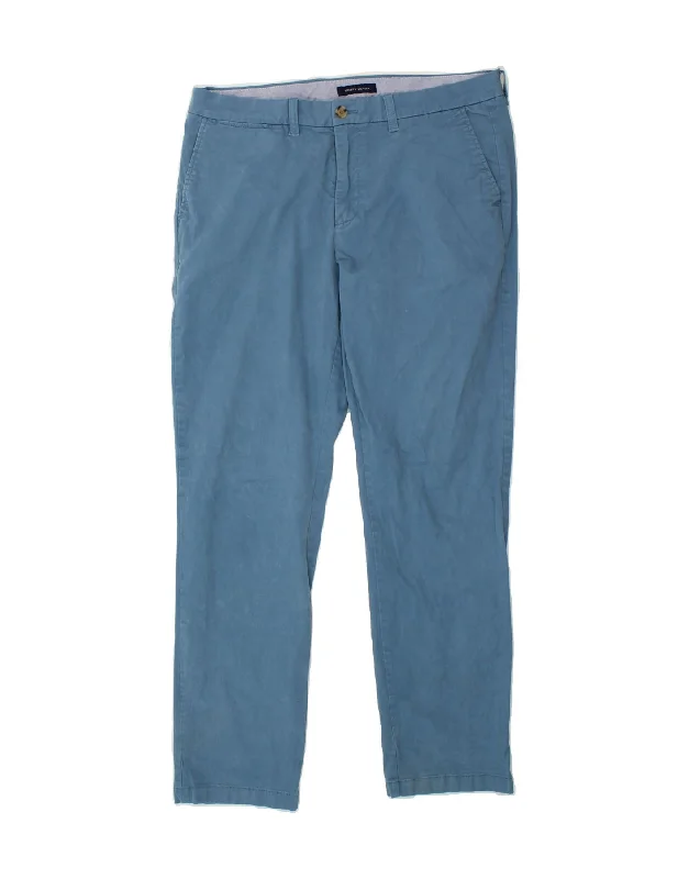 TOMMY HILFIGER Mens Slim Chino Trousers W36 L34  Blue Cotton Trousers Essential Wardrobe Trousers Essential Wardrobe