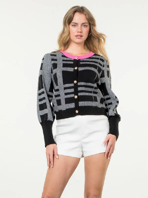 Gridlock Cardigan Crew Neck V-Neck Turtle Neck Crew Neck V-Neck Turtle Neck