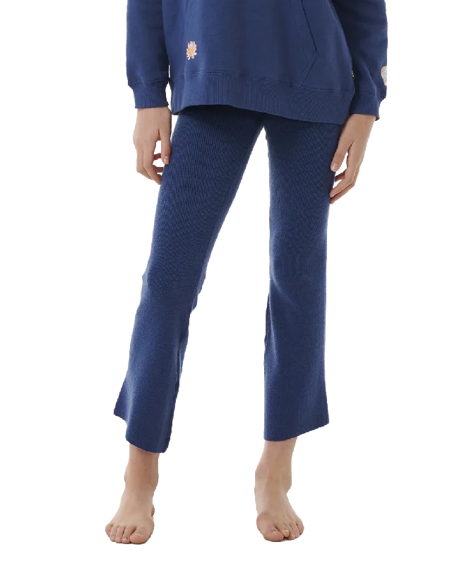 Girls Summer Solstice Knit Trousers in Washed Navy Trousers Timeless Classic Trousers Timeless Classic