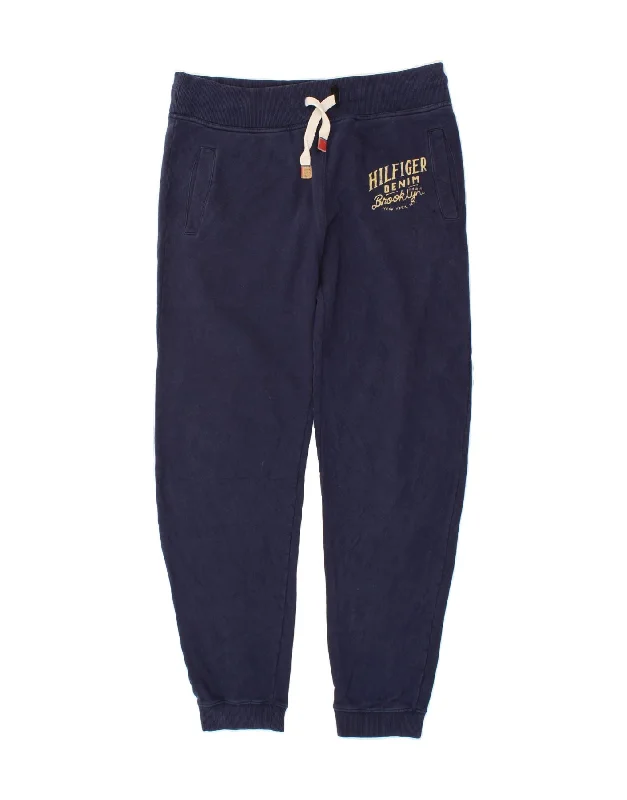 TOMMY HILFIGER Mens Brooklyn Tracksuit Trousers Joggers Large  Navy Blue Trousers Capri Summer Trousers Capri Summer