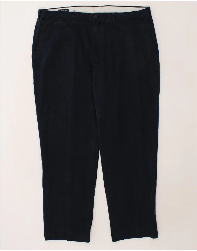 POLO RALPH LAUREN Mens Slim Chino Trousers W44 L32 Navy Blue Cotton Trousers Timeless Classic Trousers Timeless Classic