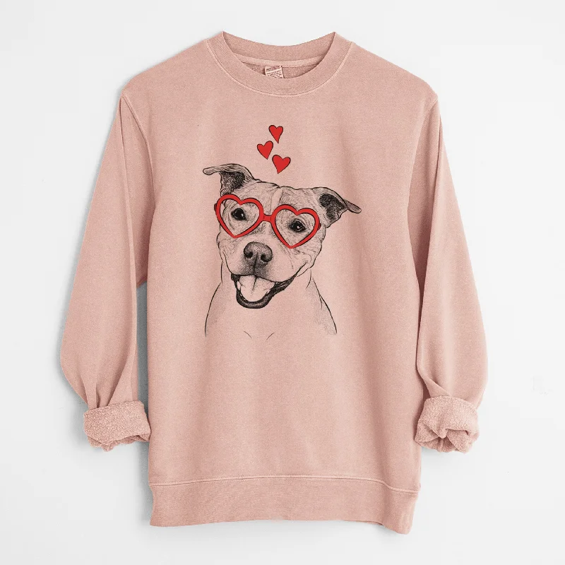 Valentine BrookLyn the Staffordshire Bull Terrier - Unisex Pigment Dyed Crew Sweatshirt Hoodie with Back Slit Movement Comfort Hoodie with Back Slit Movement Comfort Valentine BrookLyn the Staffordshire Bull Terrier - Unisex Pigment Dyed Crew Sweatshirt Hoodie with Back Slit Movement Comfort Hoodie with Back Slit Movement Comfort