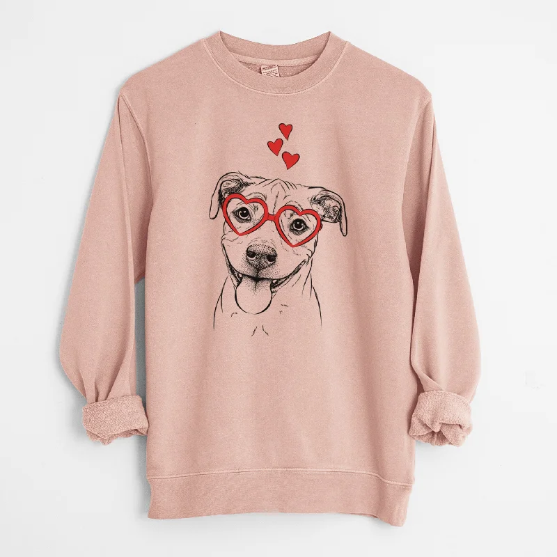 Valentine Skye the Pitweiler - Unisex Pigment Dyed Crew Sweatshirt Hoodie Sweatshirt Pullover Hoodie Sweatshirt Pullover