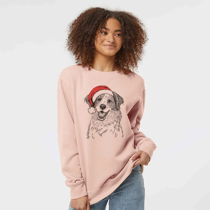 Santa Sophie the Brittany Beagle Mix - Unisex Pigment Dyed Crew Sweatshirt Hoodie with Lace Feminine Delicate Hoodie with Lace Feminine Delicate Santa Sophie the Brittany Beagle Mix - Unisex Pigment Dyed Crew Sweatshirt Hoodie with Lace Feminine Delicate Hoodie with Lace Feminine Delicate