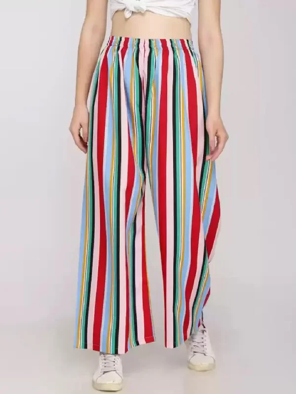 TANDUL Regular Fit Women Multicolor Crepe Trousers Trousers trendy modern Trousers trendy modern TANDUL Regular Fit Women Multicolor Crepe Trousers Trousers trendy modern Trousers trendy modern