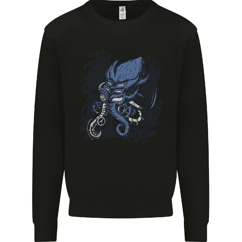 Cyberpunk Cthulhu Kraken Octopus Mens Sweatshirt Jumper Hoodie Sweatshirt Pullover Hoodie Sweatshirt Pullover