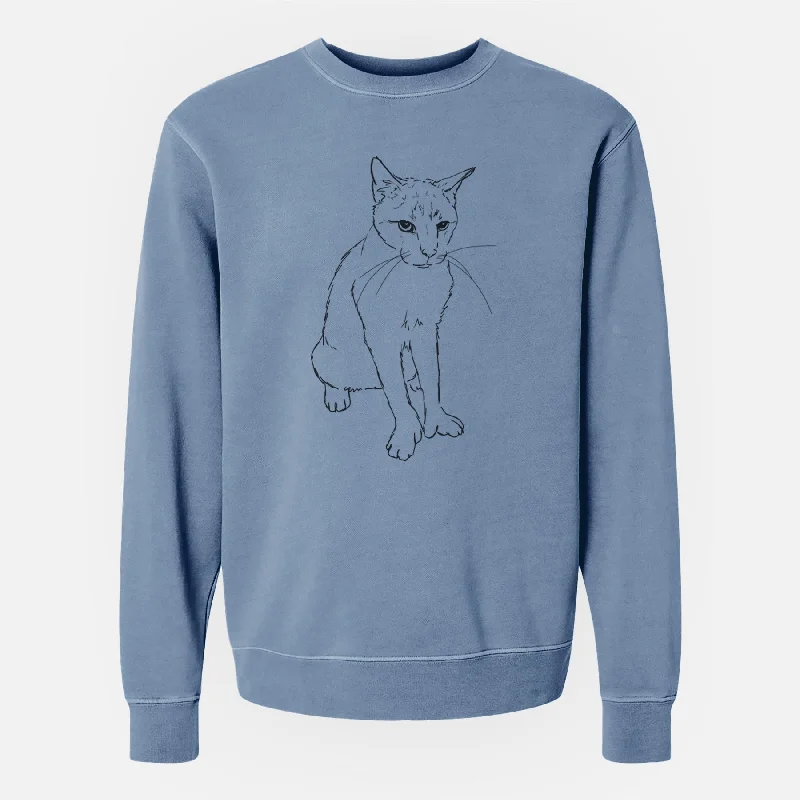 Doodled Henry the Cat - Unisex Pigment Dyed Crew Sweatshirt Graphic Hoodie Design Print Graphic Hoodie Design Print Doodled Henry the Cat - Unisex Pigment Dyed Crew Sweatshirt Graphic Hoodie Design Print Graphic Hoodie Design Print