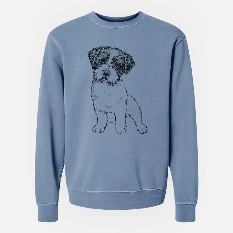 Doodled Groot the Maltese Mix - Unisex Pigment Dyed Crew Sweatshirt Hoodie with Applique Textured Unique Hoodie with Applique Textured Unique Doodled Groot the Maltese Mix - Unisex Pigment Dyed Crew Sweatshirt Hoodie with Applique Textured Unique Hoodie with Applique Textured Unique