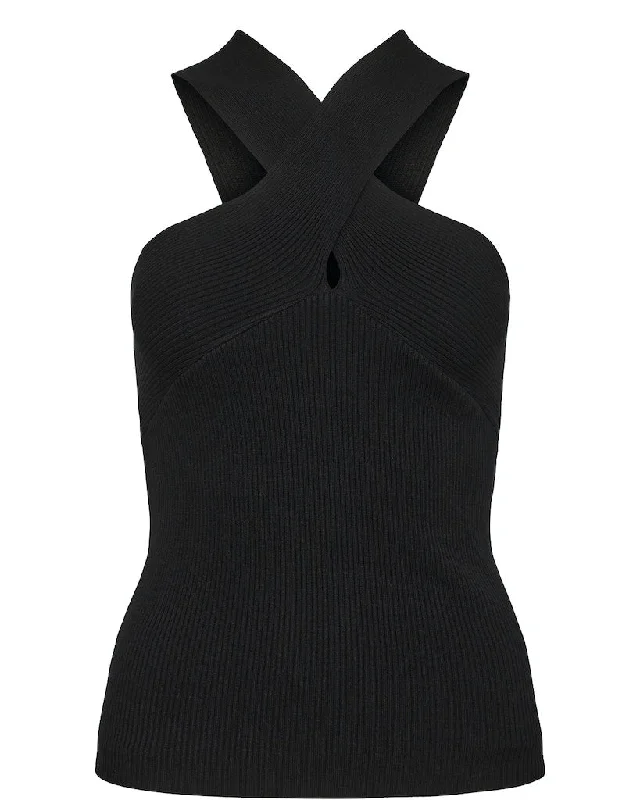 Blanca Knit Top Caviar Eco-Friendly Knit Top