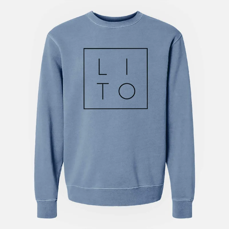 Lito Boxed - Unisex Pigment Dyed Crew Sweatshirt Hoodie with Slim Fit Tailored Modern Hoodie with Slim Fit Tailored Modern