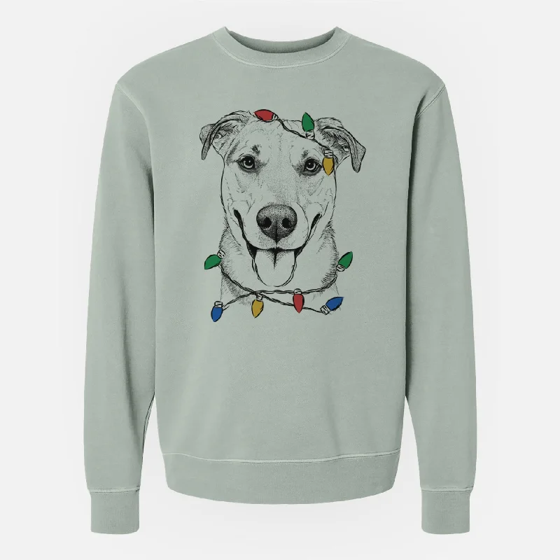 Christmas Lights Padre the Pitbull Mix - Unisex Pigment Dyed Crew Sweatshirt Hoodie with Hem Lace Feminine Delicate Hoodie with Hem Lace Feminine Delicate Christmas Lights Padre the Pitbull Mix - Unisex Pigment Dyed Crew Sweatshirt Hoodie with Hem Lace Feminine Delicate Hoodie with Hem Lace Feminine Delicate