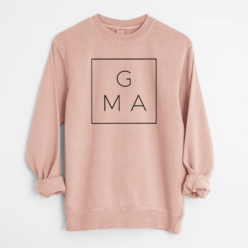 gma Boxed - Unisex Pigment Dyed Crew Sweatshirt Hoodie with Cuffed Sleeves Snug Secure Hoodie with Cuffed Sleeves Snug Secure